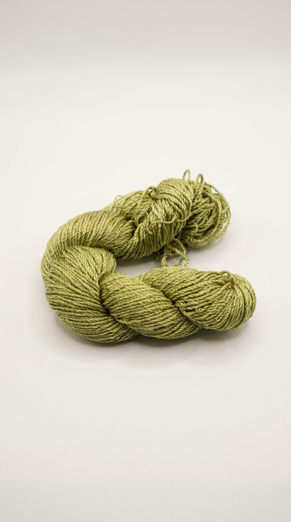 Knitsilk 3 Ply 100% Mulberry Silk Lace Weight Yarn | Perfect for Knitting, Crocheting & Weaving | Premium Quality Silk Yarn for Luxurious Projects (50g – 260 Yards, Olive Green)