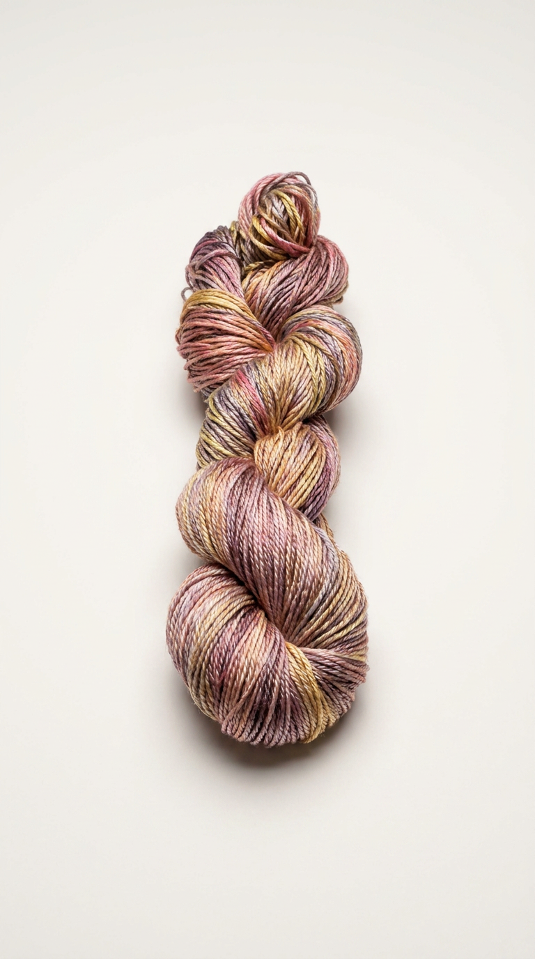Knitsilk 3-fädiges 100% Maulbeerseide Lace Garn | Perfekt zum Stricken, Häkeln & Weben | Hochwertiges Seidengarn für luxuriöse Projekte (50g – 238 Meter, Super gold)