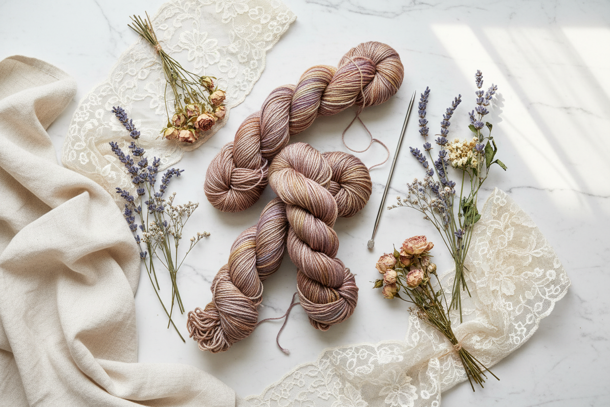 Knitsilk 3-fädiges 100% Maulbeerseide Lace Garn | Perfekt zum Stricken, Häkeln & Weben | Hochwertiges Seidengarn für luxuriöse Projekte (50g – 238 Meter, Super gold)