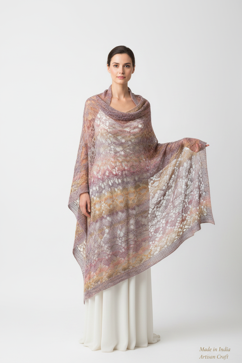 Knitsilk 3-fädiges 100% Maulbeerseide Lace Garn | Perfekt zum Stricken, Häkeln & Weben | Hochwertiges Seidengarn für luxuriöse Projekte (50g – 238 Meter, Super gold)