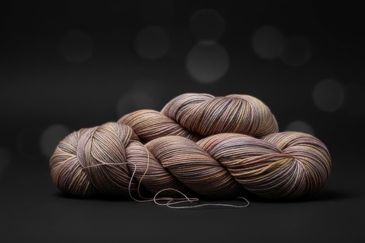 Knitsilk 3-fädiges 100% Maulbeerseide Lace Garn | Perfekt zum Stricken, Häkeln & Weben | Hochwertiges Seidengarn für luxuriöse Projekte (50g – 238 Meter, Super gold)