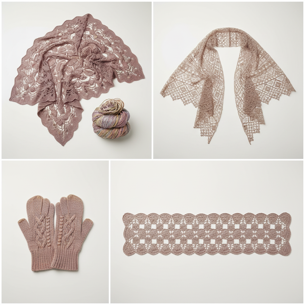 Knitsilk 3-fädiges 100% Maulbeerseide Lace Garn | Perfekt zum Stricken, Häkeln & Weben | Hochwertiges Seidengarn für luxuriöse Projekte (50g – 238 Meter, Super gold)