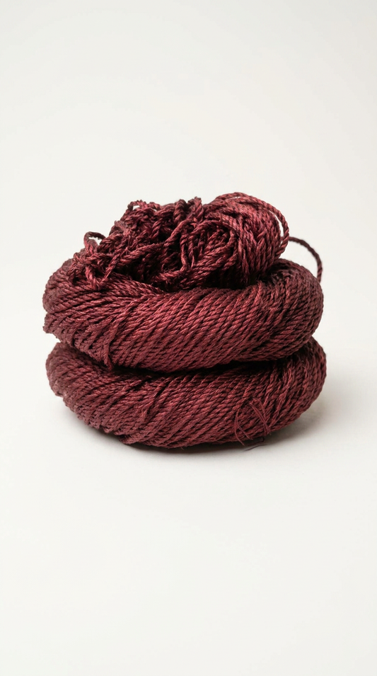 Knitsilk 3 Ply 100% Mulberry Silk Lace Weight Yarn | Perfect for Knitting, Crocheting & Weaving | Premium Quality Silk Yarn for Luxurious Projects (50g – 260 Yards, Plum)