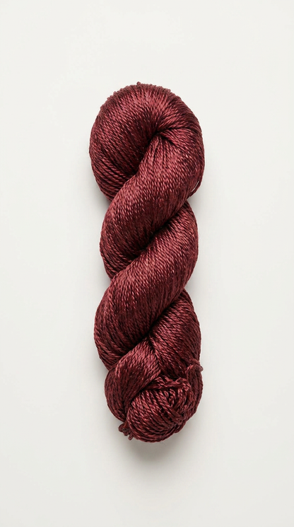 Knitsilk 3 Ply 100% Mulberry Silk Lace Weight Yarn | Perfect for Knitting, Crocheting & Weaving | Premium Quality Silk Yarn for Luxurious Projects (50g – 260 Yards, Plum)