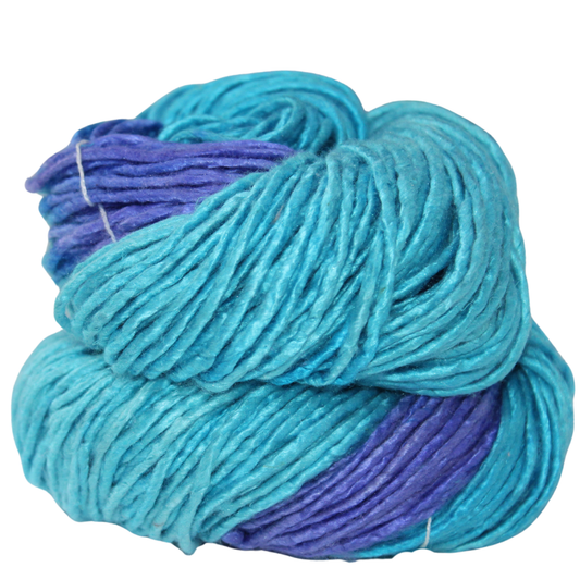 Knitsilk Recycled Mulberry Silk Roving Worsted Yarn — Hand-Dyed | 100g / 225 Yds | Oslo