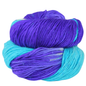 Knitsilk Recycled Mulberry Silk Roving Worsted Yarn — Hand-Dyed | 100g / 225 Yd | Aqua Frost