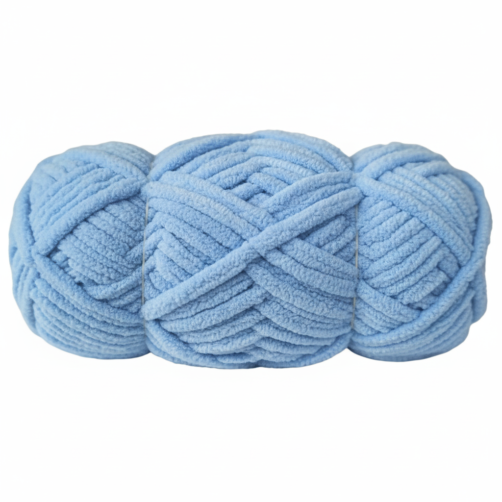 Knitsilk Baby Soft Blankie Wool Yarn | Natural, Ultra-Soft Wool for Premium Baby Blankets, Cozy Throws & Quick Projects | 100 Grams | Sky Blue