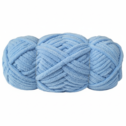 Knitsilk Baby Soft Blankie Wool Yarn | Natural, Ultra-Soft Wool for Premium Baby Blankets, Cozy Throws & Quick Projects | 100 Grams | Sky Blue