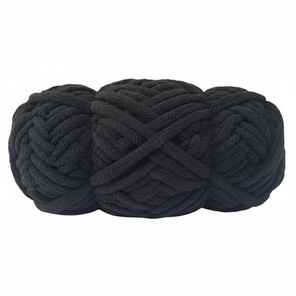 Knitsilk Baby Soft Blankie Wool Yarn | Natural, Ultra-Soft Wool for Premium Baby Blankets, Cozy Throws & Quick Projects | 100 Grams | Black