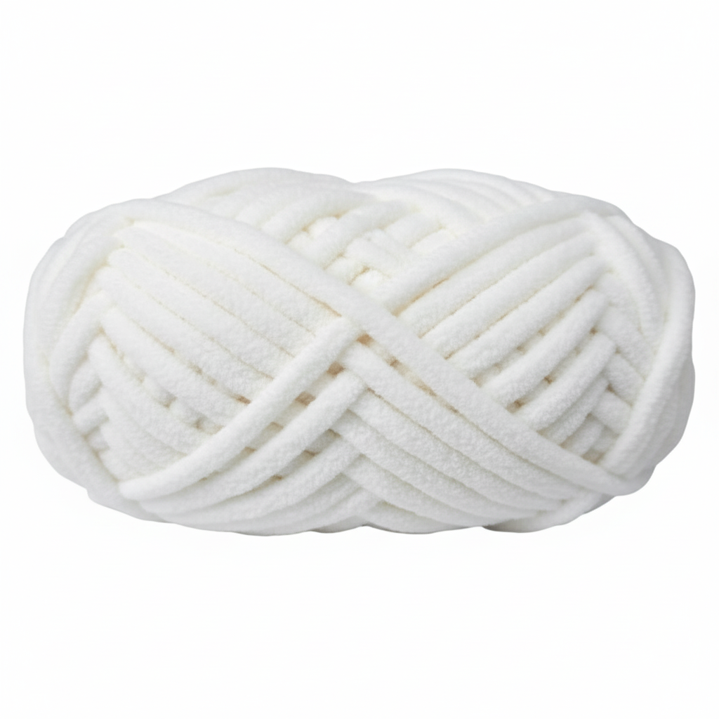 Knitsilk Baby Soft Blankie Wool Yarn | Natural, Ultra-Soft Wool for Premium Baby Blankets, Cozy Throws & Quick Projects | 100 Grams | White