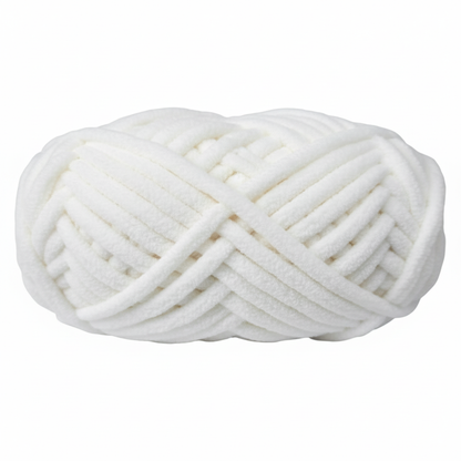 Knitsilk Baby Soft Blankie Wool Yarn | Natural, Ultra-Soft Wool for Premium Baby Blankets, Cozy Throws & Quick Projects | 100 Grams | White