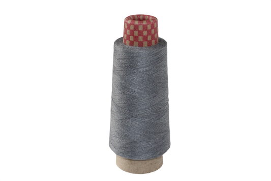 Knitsilk Silk Cotton Blend Yarn – Light Silver | 2/60NM Ultra-Fine Thread | 1400+ Yards | 50g
