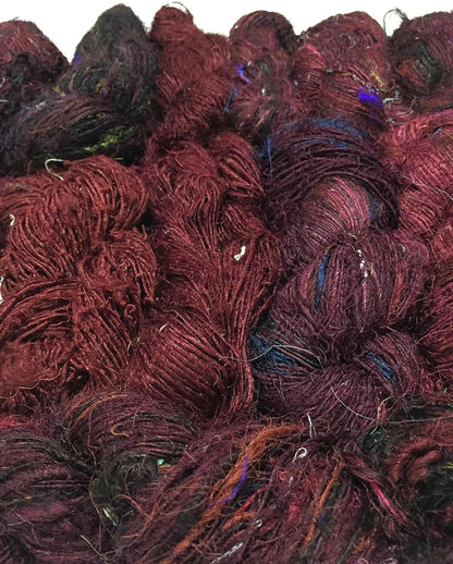 Knitsilk Recycled Sari Silk Worsted Yarn - Brown | 150+ Yards, 100gm