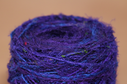 Close-Up - Purple Blue Yarn Texture
