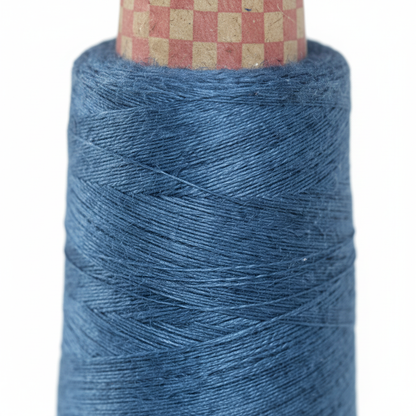 Closeup – Denim Blue Silk Thread Texture