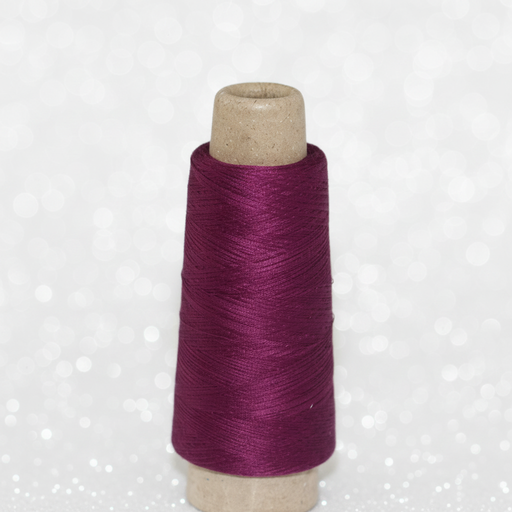 Closeup – Magenta Plum Silk Thread Texture
