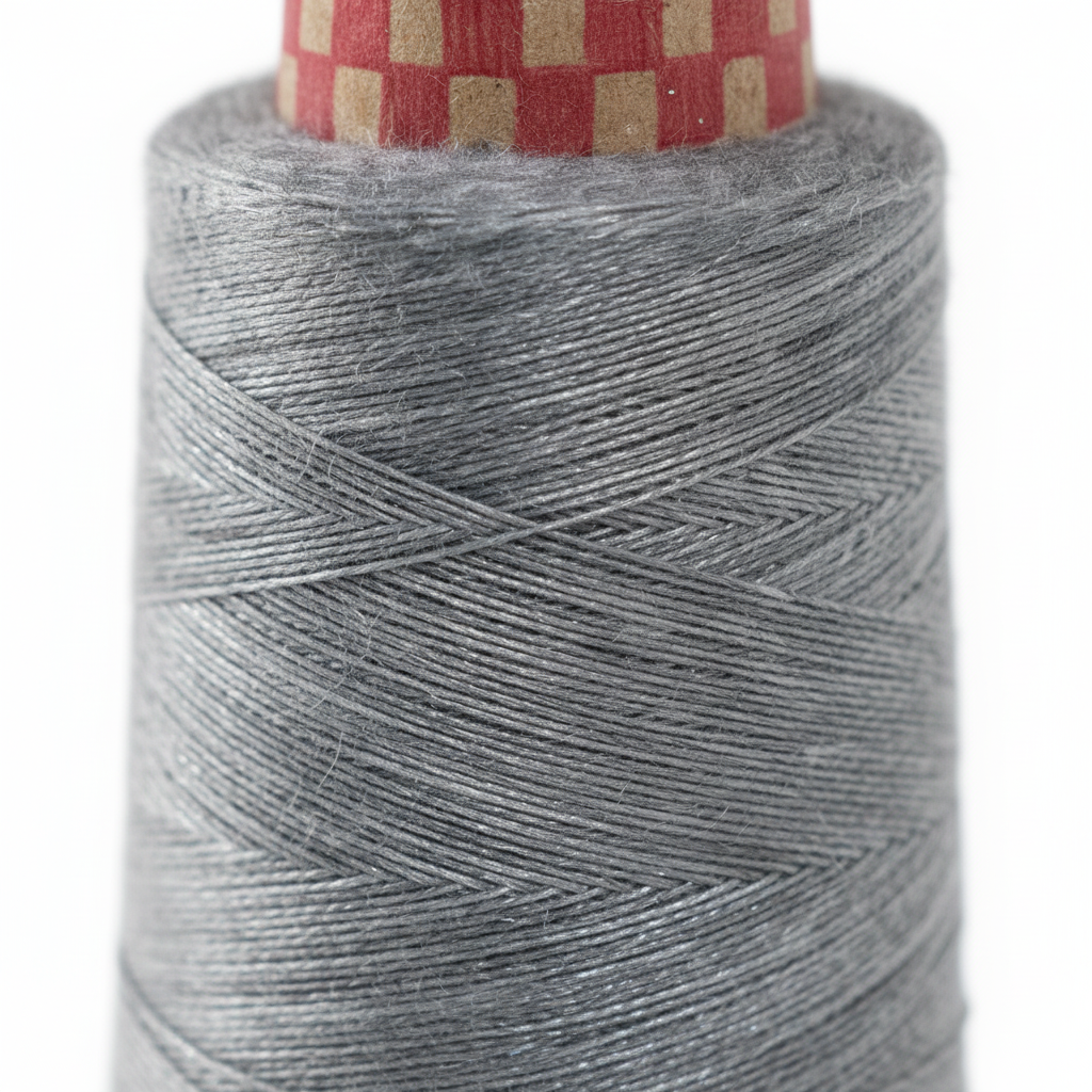 Closeup – Silver Grey Silk Thread Texture