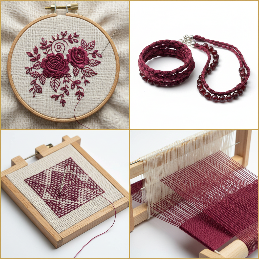 Collage - Burgundy