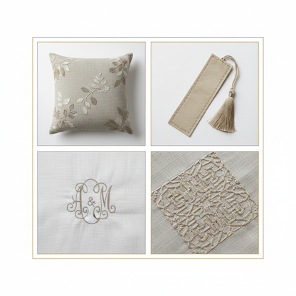 Collage – Natural Greige Silk Thread End Products