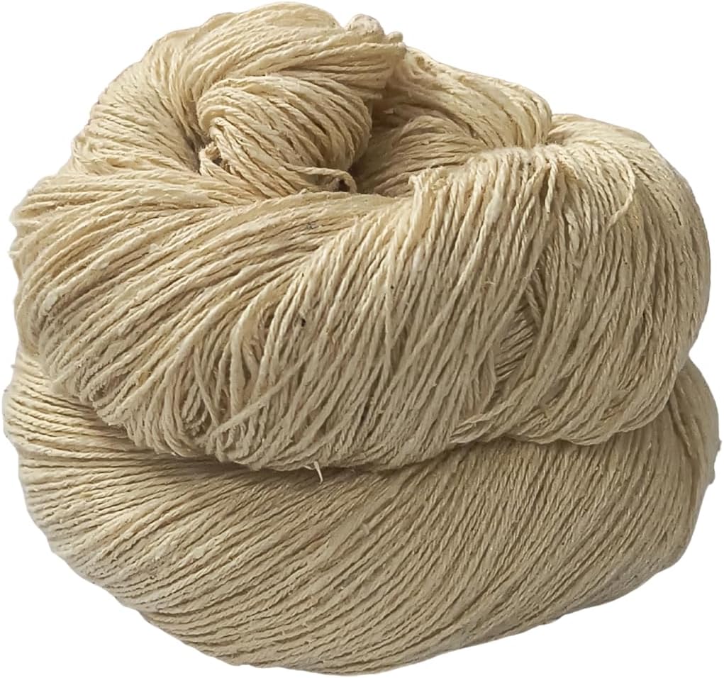 100% Eri Silk Laceweight Yarn, Natural 30/3 NM, 50 g