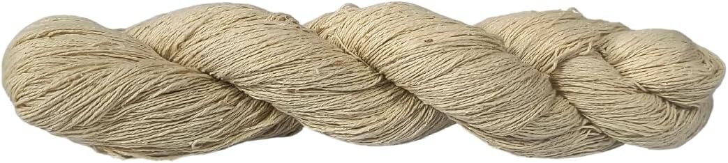 100% Eri Silk Laceweight Yarn, Natural 30/3 NM, 50 g