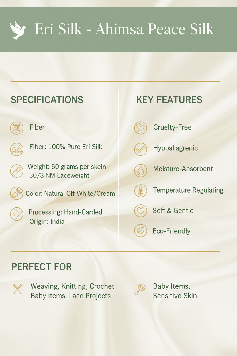 Eri Silk Specifications Infographic