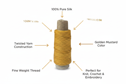 Infographic – Golden Mustard Silk Yarn