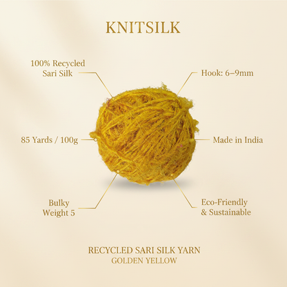 Infographic - Golden Yellow Sari Silk Yarn