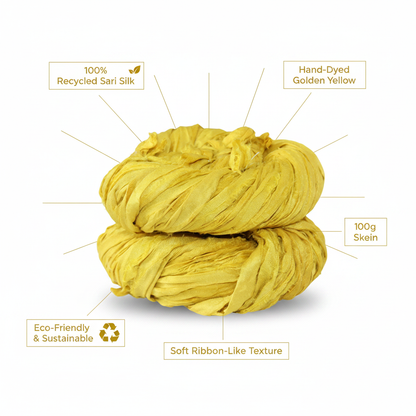 Infographic – Golden Yellow Sari Silk Yarn
