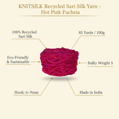 Infographic - Hot Pink Sari Silk Yarn