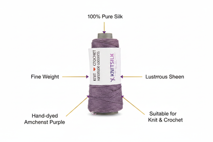 Infographic – Knitsilk Purple Silk Yarn