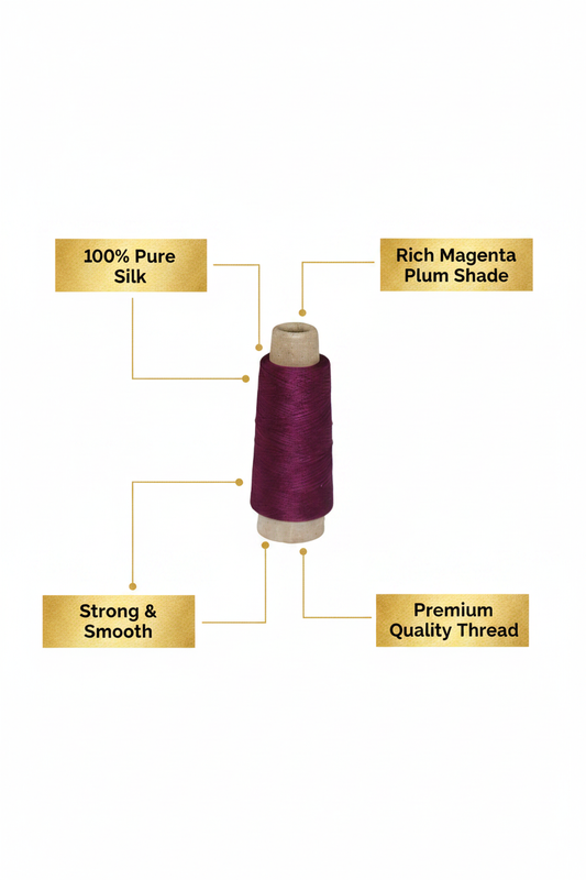 Infographic – Magenta Plum Silk Thread Features