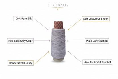 Infographic – Pale Lilac Grey Silk Yarn
