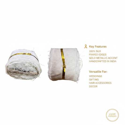 Infographic – White Silk Ribbon Specs & Features