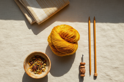 Lifestyle – Golden Yellow Sari Silk Yarn