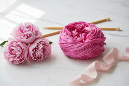 Lifestyle – Hot Pink Sari Silk Yarn