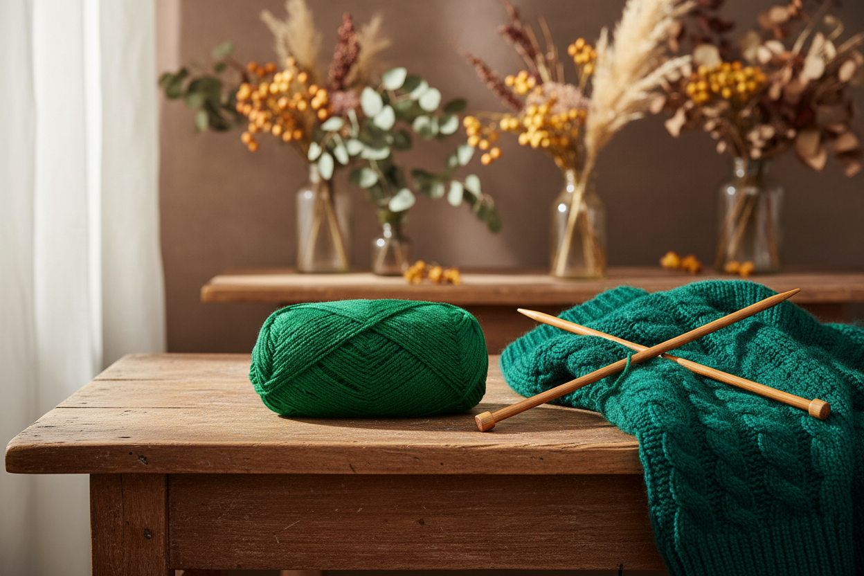 Lifestyle – Knitsilk Acrowool Dark Green