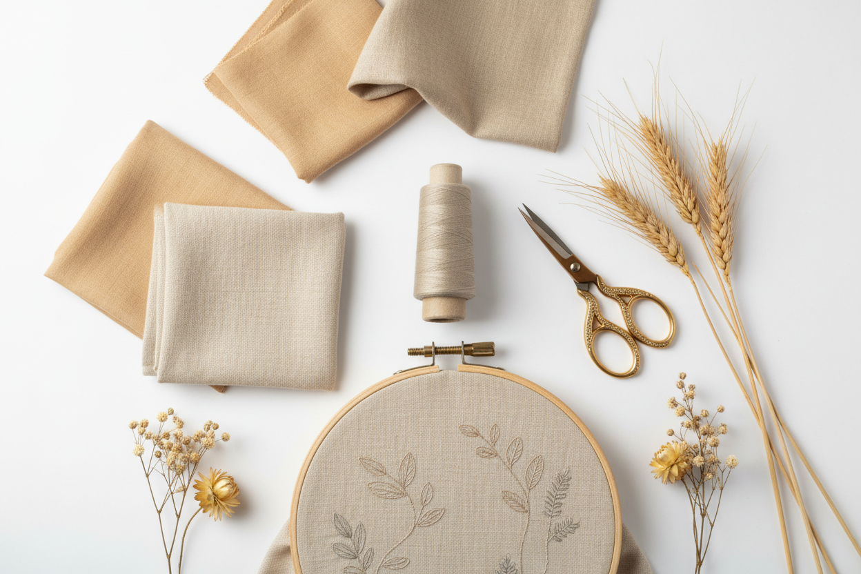 Lifestyle – Natural Greige Silk Thread Spool