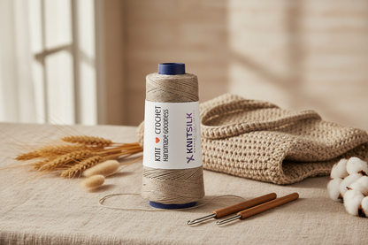 Lifestyle – Natural Linen Beige Silk Yarn