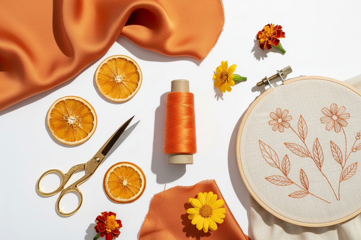 Lifestyle – Orange Silk Thread Spool
