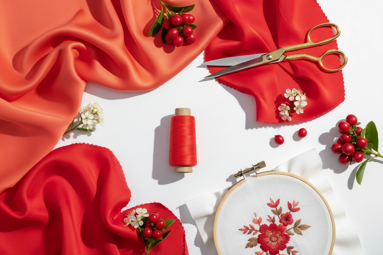Lifestyle – Tomato Red Silk Thread Spool