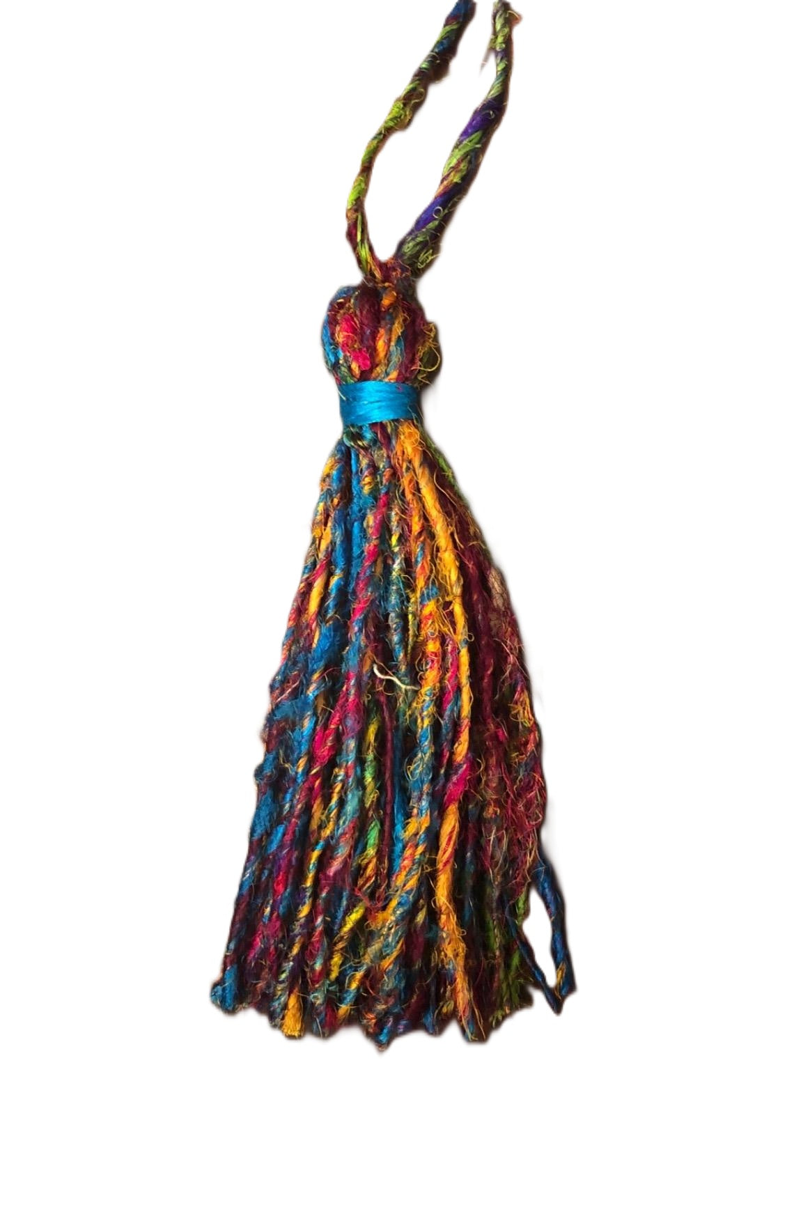 Knitsilk Recycled Unique Sari Silk Yarn - Multicolor | 85 Yards | 100g | 1 Gum Ball