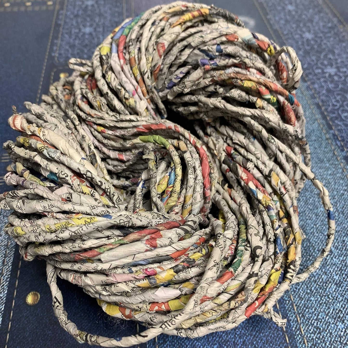 KNITSILK Recycled Newspaper Yarn – Chunky Yarn for Basket Weaving, Fibre Art & Mixed Media Projects (Pack of 1)