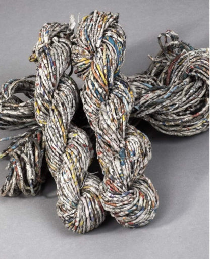 KNITSILK Recycled Newspaper Yarn – Chunky Yarn for Basket Weaving, Fibre Art & Mixed Media Projects (Pack of 1)