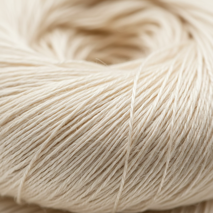 Natural Silk Yarn Closeup