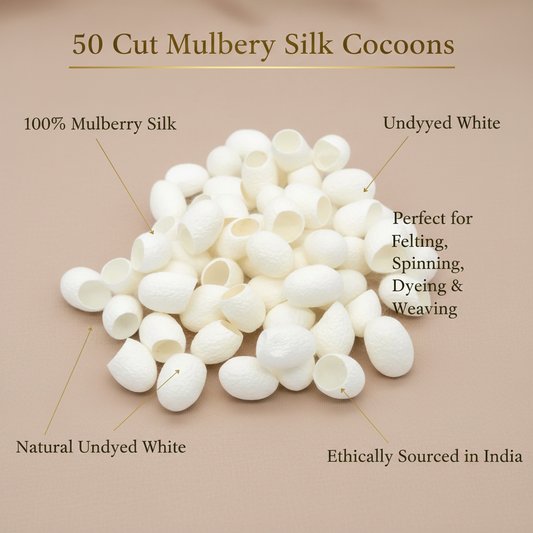 Natural White Silk Cocoons Infographic
