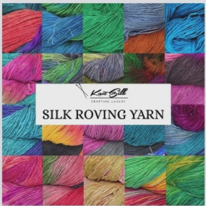 Knitsilk Recycled Mulberry Silk Roving Worsted Yarn — Hand-Dyed | 100g / 225 Yd | Amsterdam