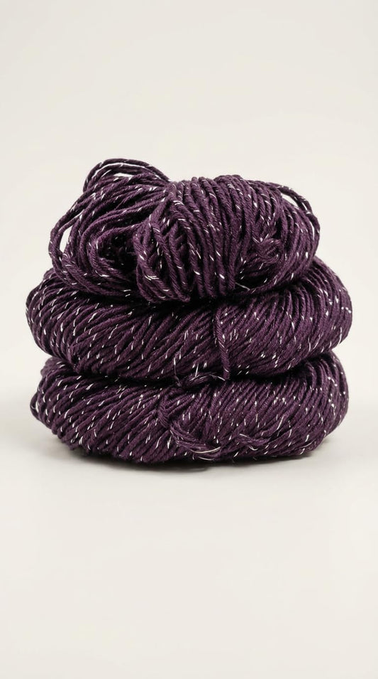 KNITSILK Sparkle Silk Yarn: Silk Shimmer Sparkle & Iridescent Sparkle Yarn - 50 GR Pure Mulberry Silk Yarn - Knit, Crochet, Weave, Baby Yarns -  Purple