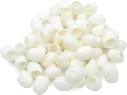 Knitsilk Hand Dyed Silk Cut Cocoons | 30 pcs | Crafting | Facial | Spa |