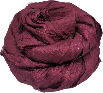 Knitsilk Recycled Sari Silk Ribbon Yarn – Super Bulky | Brown | Crochet, Knitting, Embroidery & Jewelry Making | 100g / 30 Yards